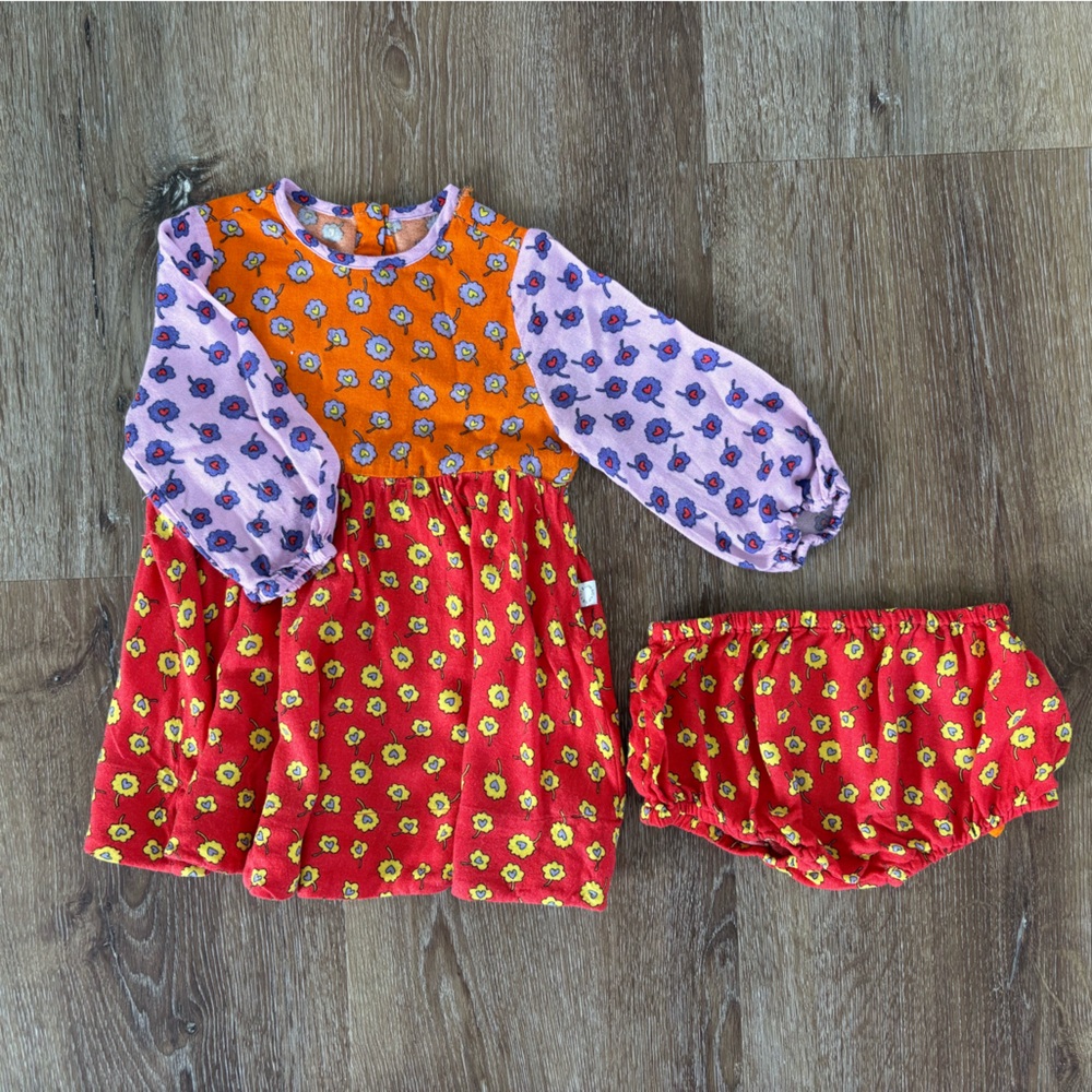 Stella McCartney Floral Print Dress & Matching Bloomer Set Size: 9months